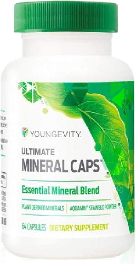 Youngevity Ultimate Mineral Caps™ - 70+ Essential Full Spectrum Trace Minerals - Nutrient-Dense, Derived from Humic & Aquamin Seaweed (64 Capsule - 2 Pack) 3