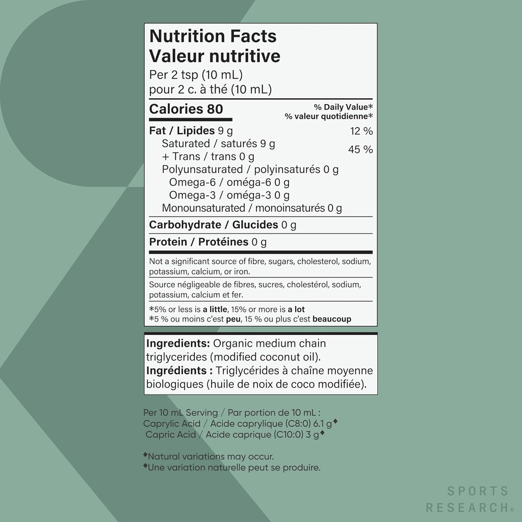 Sports Research Organic MCT Oil - Keto & Vegan MCTs C8, C10 from Coconuts - Fatty Acid Brain & Body Fuel, Non-GMO & Gluten Free - Flavorless Oil, Perfect in Coffee, Tea & Protein Shakes - 32 oz 4