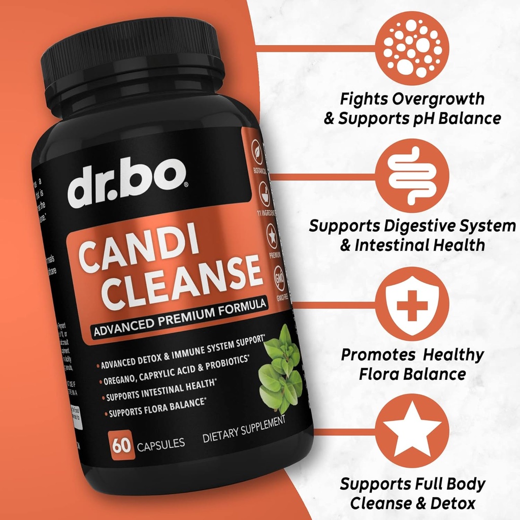 Colon Candi Cleanse Detox Support - Anti Overgrowth & 15 Day Intestinal Cleanse Pills & Probiotic - Balance Control & Fast Acting Natural Laxative for Constipation Relief - Bowel Movement Gut Health 4