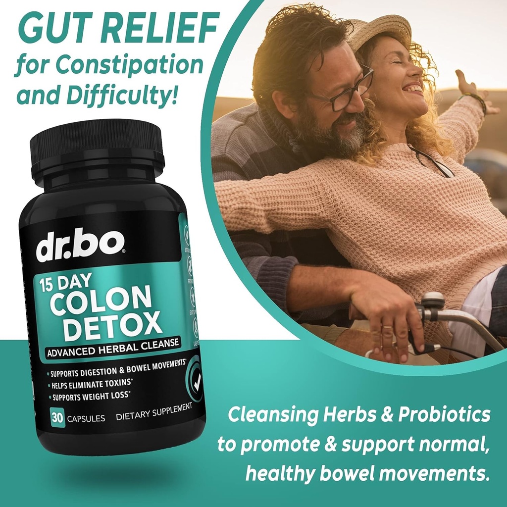 Colon Candi Cleanse Detox Support - Anti Overgrowth & 15 Day Intestinal Cleanse Pills & Probiotic - Balance Control & Fast Acting Natural Laxative for Constipation Relief - Bowel Movement Gut Health 5