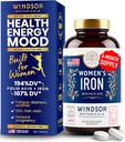 Womens Iron with Folic Acid Tablets and Liquid Drops - Enhanced Anemia and Pregnancy Support Bundle 6