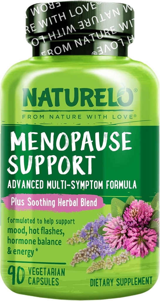 NATURELO Menopause Supplements for Women, Herbal Blend with Black Cohosh for Menopause Hot Flashes Advanced Estrogen Multi-Symptom Formula 90 Capsules 2