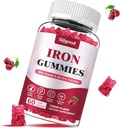 Vegan Iron Supplement for Women, with Vitamin A, C, B6, B12, Folate and Zinc, Energy Boost, Sugar Free, No After Taste - Delicious Cherry Flavor, 60 Count 2
