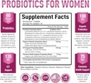 Purely Optimal Women’s Probiotics 60 Billion CFU – Supports Digestive & Vaginal Health, Odor Control, pH Balance – with Prebiotics & Cranberry – Shelf-Stable Probiotics for Women, 30 Capsules 3