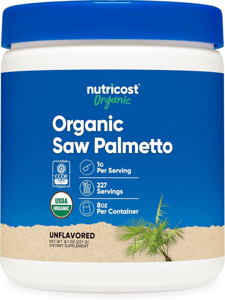 Nutricost Organic Saw Palmetto Powder 8oz - Certified USDA Organic Saw Palmetto, Gluten Free 2