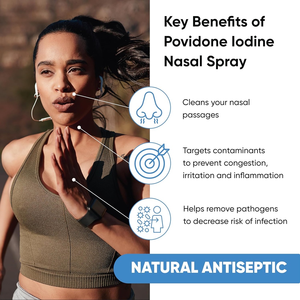 1% Povidone-Iodine Nasal Spray, Rapid Relief Formula, Helps Daily Congestion, 100 Applications, 30ml 3