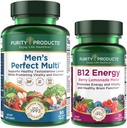 Purity Products Bundle - Men's Perfect Multi + B12 Energy MELT Men's Multi Supports Healthy Vitality, Energy + More - B12 Energy Berry MELT w/ 1,000mcg of Methylcobalamin B-12-30 Day Supply 2