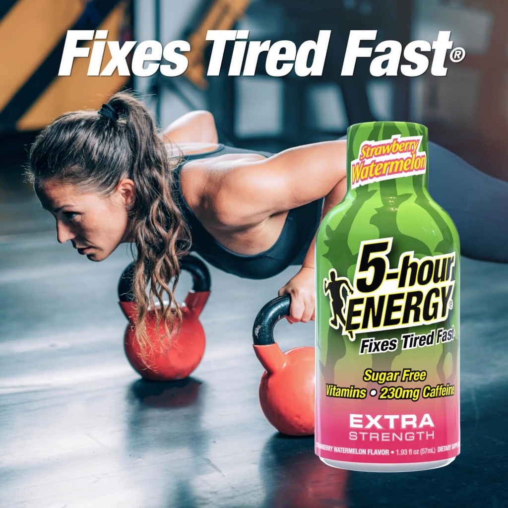 5-Hour Energy Extra Strength Shots, Strawberry Watermelon Flavor, 24 Count (1.93 Fl Oz) 4