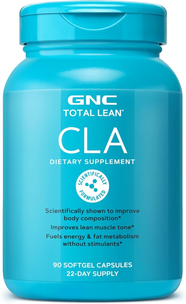 GNC Total Lean CLA | Improve Body Composition & Lean Muscle Tone, Fuels Fat Metabolism & Energy Without Stimulants | Gluten Free |Twin Pack (2 x 180 Softgels) 6