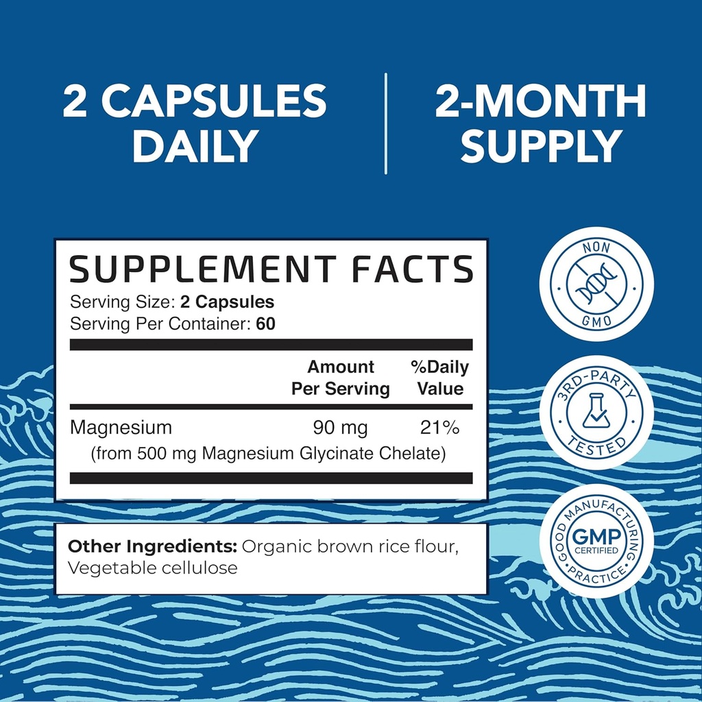 Vitamin D3 K2 and Magnesium Glycinate Supplement | Bone, Heart, and Muscle Support with 5000 IU D3, K2 MK7, and 500mg Magnesium | High Absorption, Immune & Nerve Support | 60 Servings Each 3