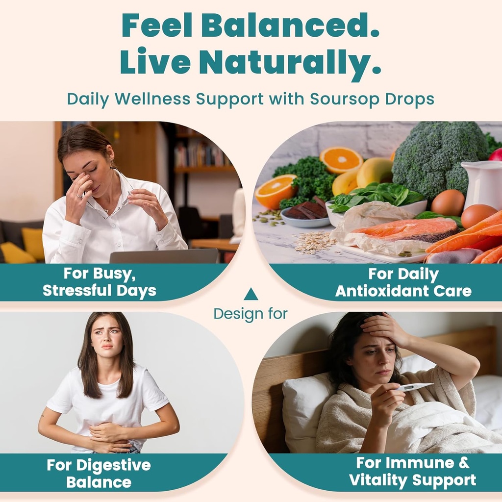 Graviola Soursop Leaf Extract Liquid - Soursop Bitters Liquid, Support Immune, Relax, Liver and Sleep | Non-GMO, Sugar & Gluten Free, Original Flavor, 2 Fl Oz 4