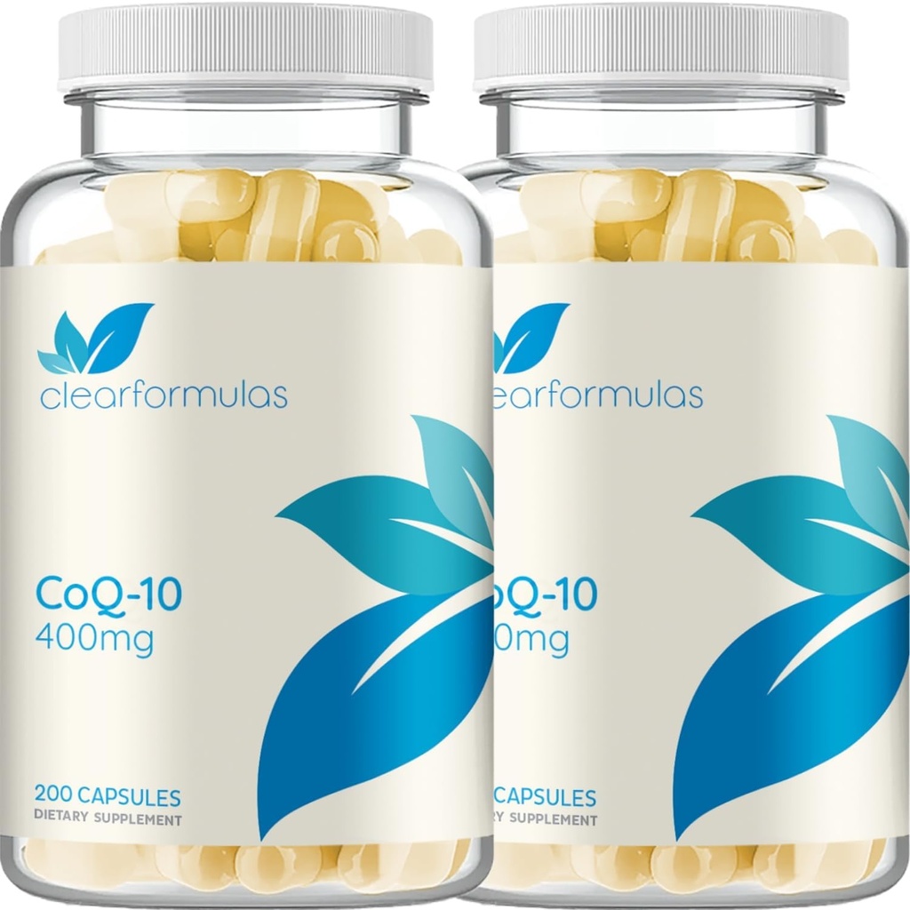 Quick Absorption CoQ10 400mg Capsules - Coenzyme Q10 400mg Potent Antioxidant for Heart Energy and Aging Support - High Stability CoQ10 Ubiquinone Capsules - Made in a cGMP US Lab (200 Servings) 2