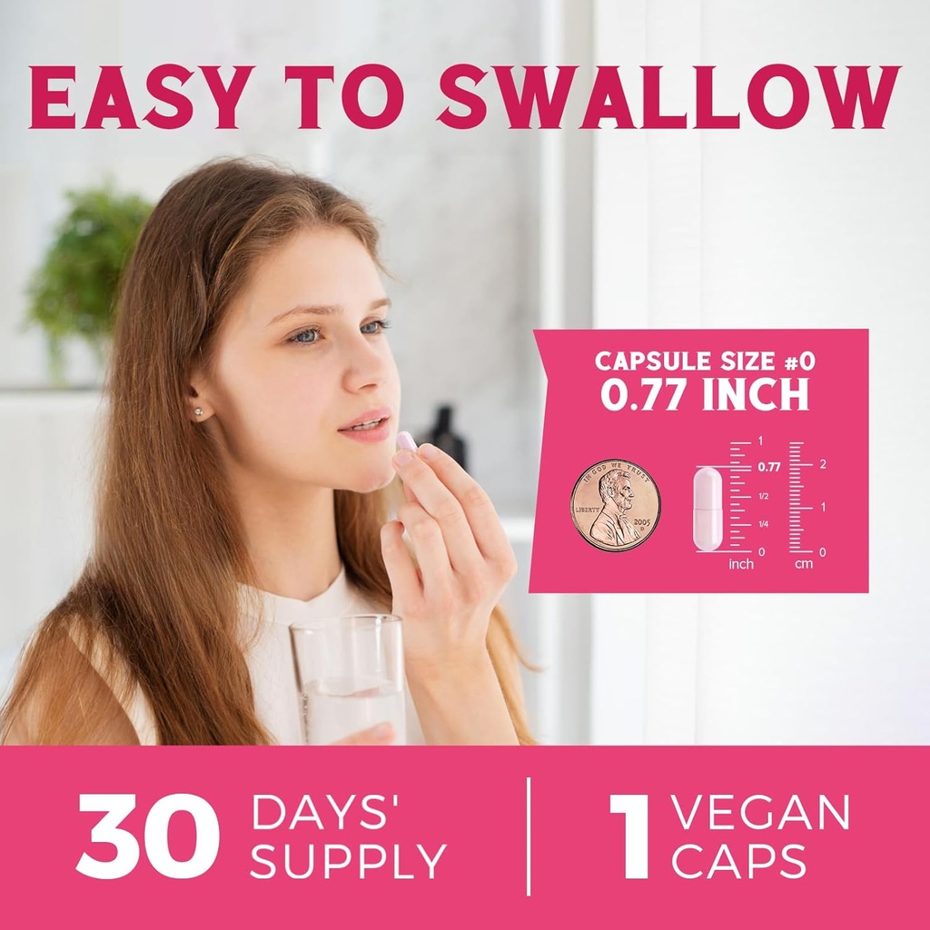 Magnesium Complex Supplement 6 in 1+ Women's Probiotics 100 Billion CFU + Iron Supplement, 65mg Carbonyl Iron with 250mg Vitamin C 6