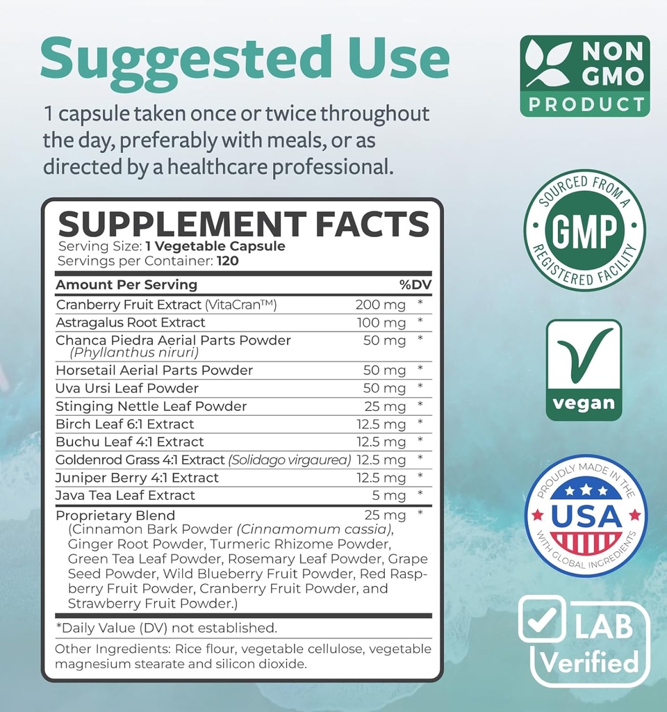 Chanca Piedra Kidney Cleanse Detox & Repair - Herbal Liver & Kidney Support Supplement with Cranberry Astragalus & More for Cleansing Protective Support - Vegan Non-GMO & Lab Verified (4 Month Supply) 6