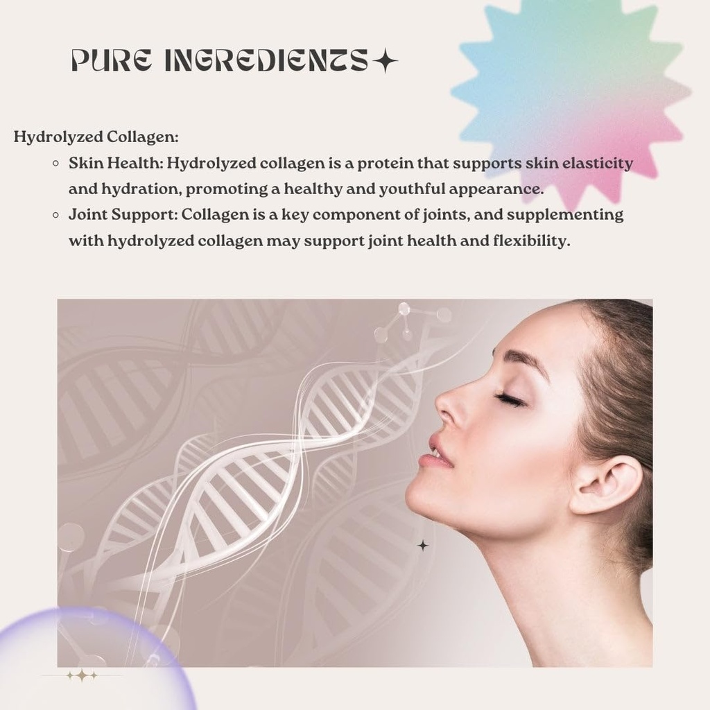 Radiant Beauty+ 200mg Hydrolyzed Collagen Gummy, Hair Skin and Nails, Biotin 2500mcg, Vitamin C, Vitamin E, Lemon Drop Flavor, 60 Count 5