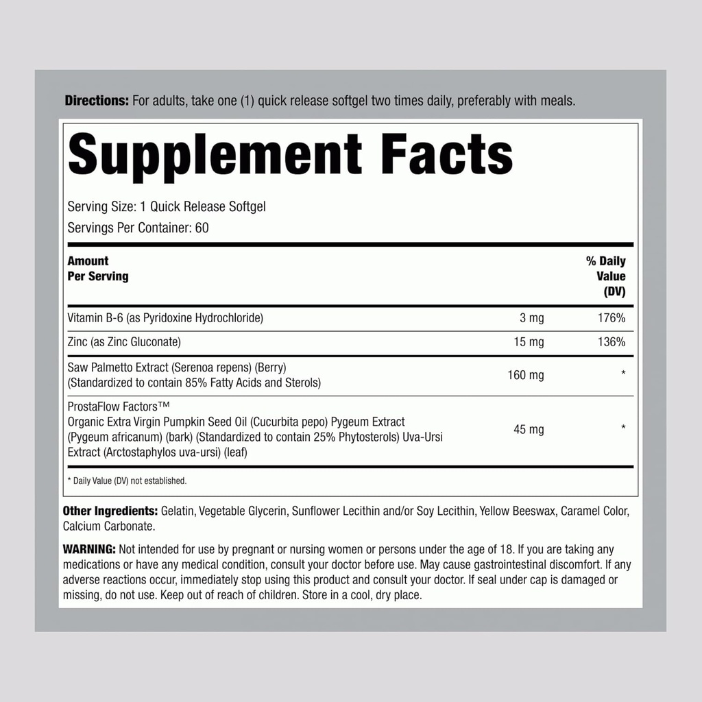 Lindberg Saw Palmetto Extract | 160 mg | 60 Softgels | for Men and Women | Standardized Supplement | Non-GMO and Gluten Free 3