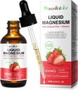 Magnesium Glycinate Liquid Drop, 1000MG Magnesium Glycinate, Riched in Vitamin B6, C, D, Zinc for Supporting Night, Energy, Muscle -Strawberry Flavor, 2 Fl Oz/60 ML 2