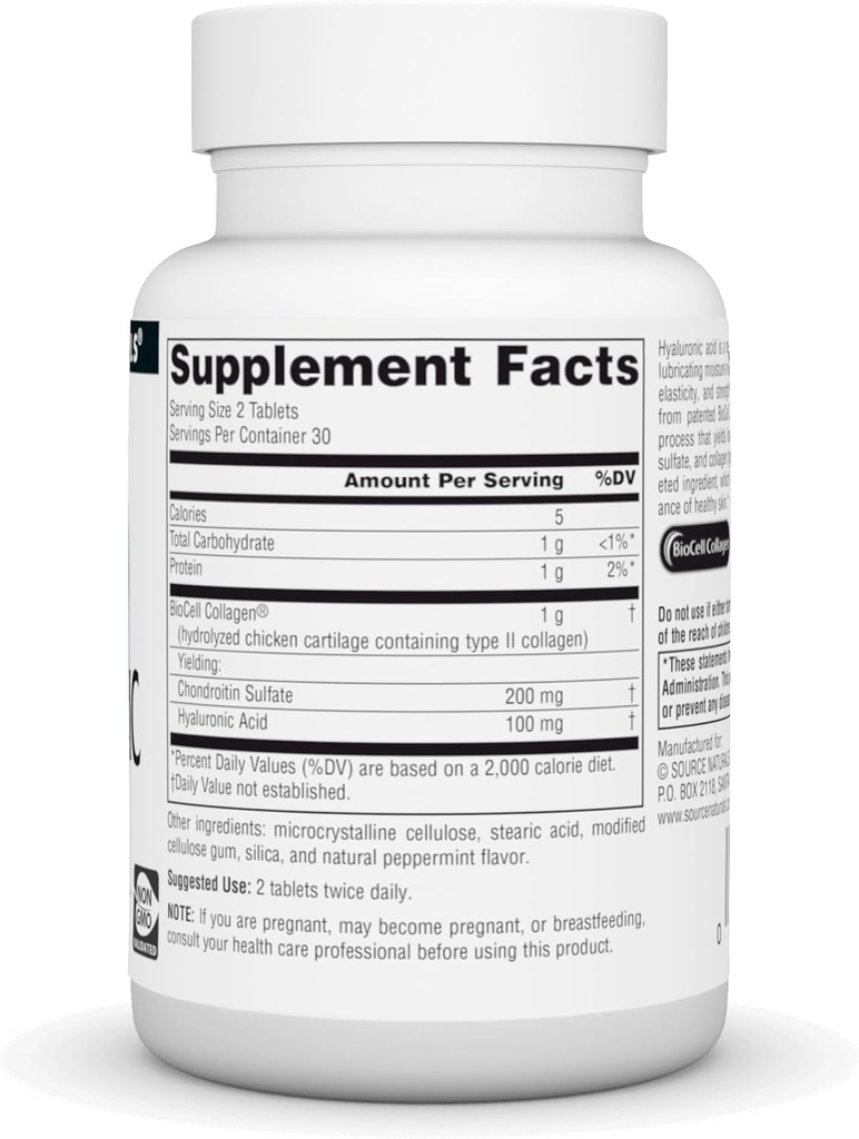 Source Naturals Hyaluronic Acid, 50mg, 60 Tablets 3