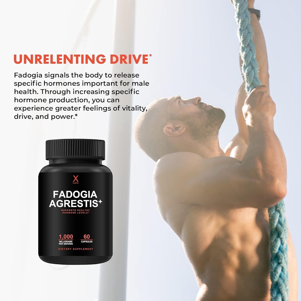 HUMANX Fadogia Agrestis, Tongkat Ali & Beta Ecdysterone 1000mg - USA Third Party Tested Supplement - Powerful Extracts to Support Athletic Performance & Muscle Mass - Veggie Capsules Supplements 5