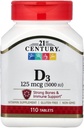 21st Century D 5000 IU Tablets, 110 Count 2