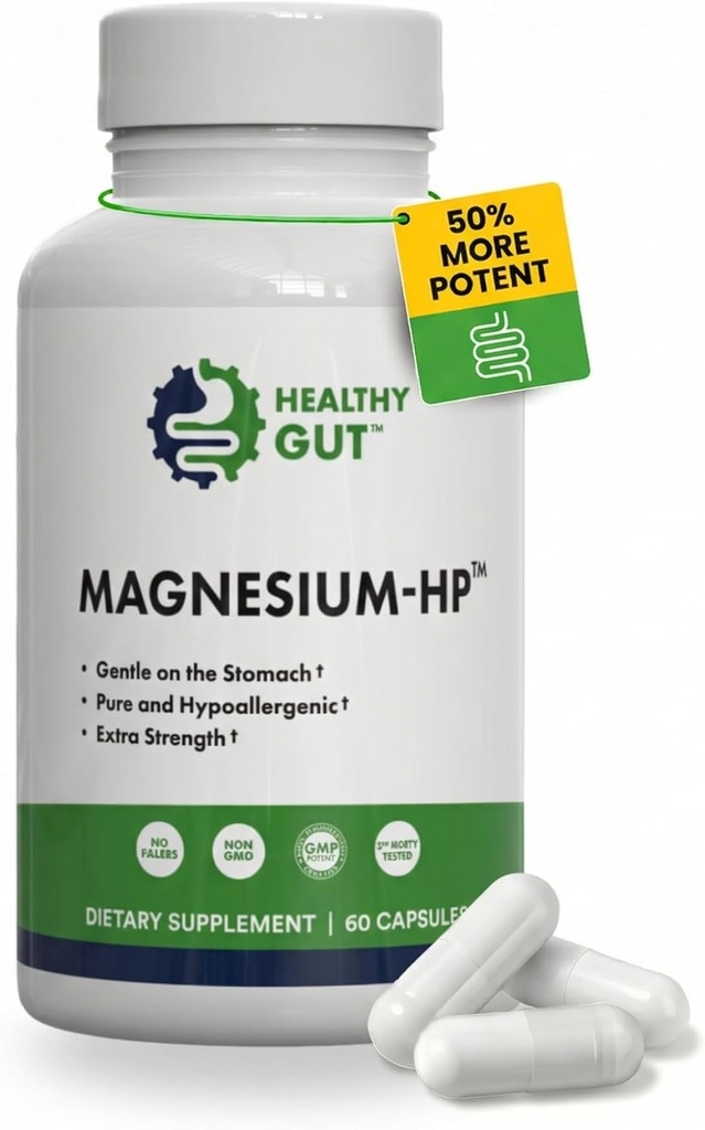 Healthy Gut Magnesium-HP | Ultra Pure Glycinate with Zero Fillers | 180 mg Magnesium Glycinate | 60 Servings 2