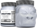 Primal Creatine Monohydrate Powder (400 Grams) | Unflavored Micronized Creatine Muscle Development Supplement for Pre-Workout & Recovery | 5g Creatine Monohydrate per Serving 2