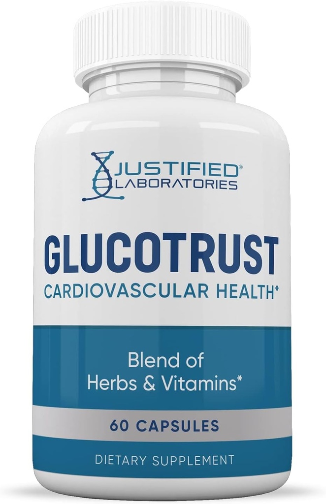 Justified Laboratories (5 Pack Glucotrust Advanced Formula Supplement Pills 300 Capsules 5