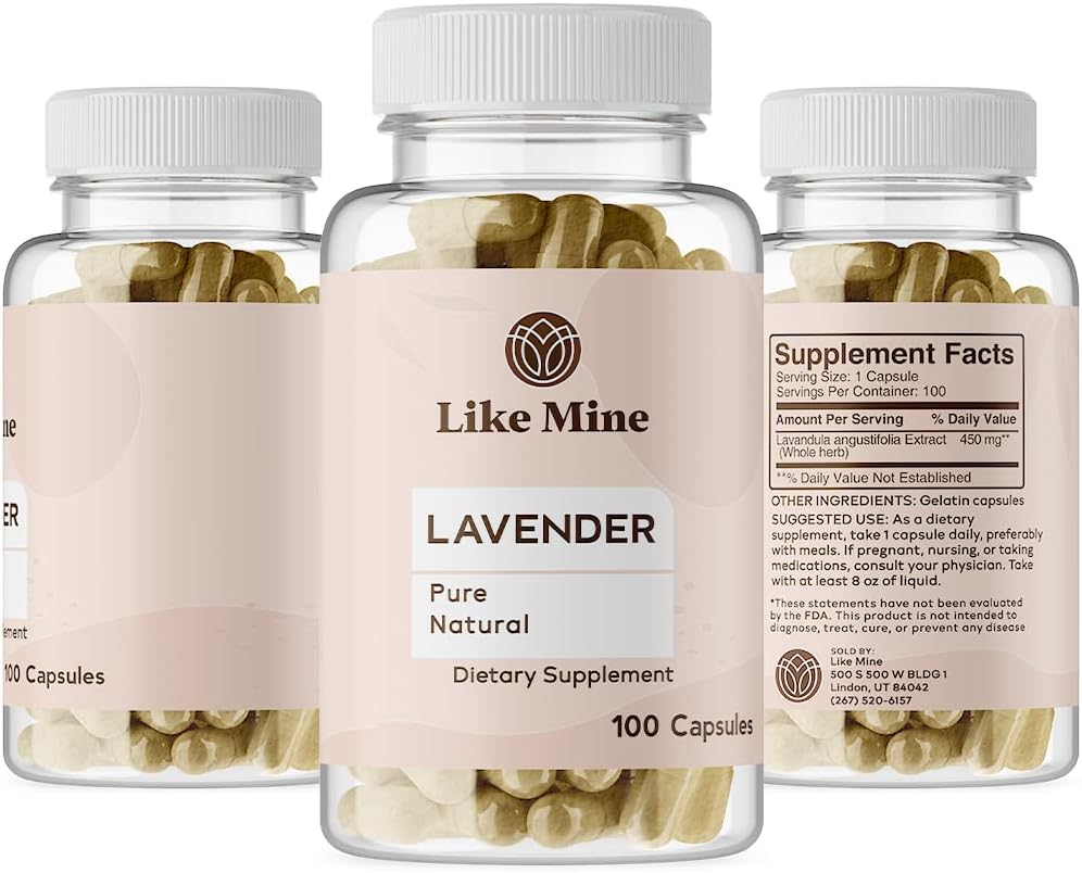 Like Mine Lavender Extract (100 Capsules), Pure & Natural, Herbal Supplement, No Fillers 5