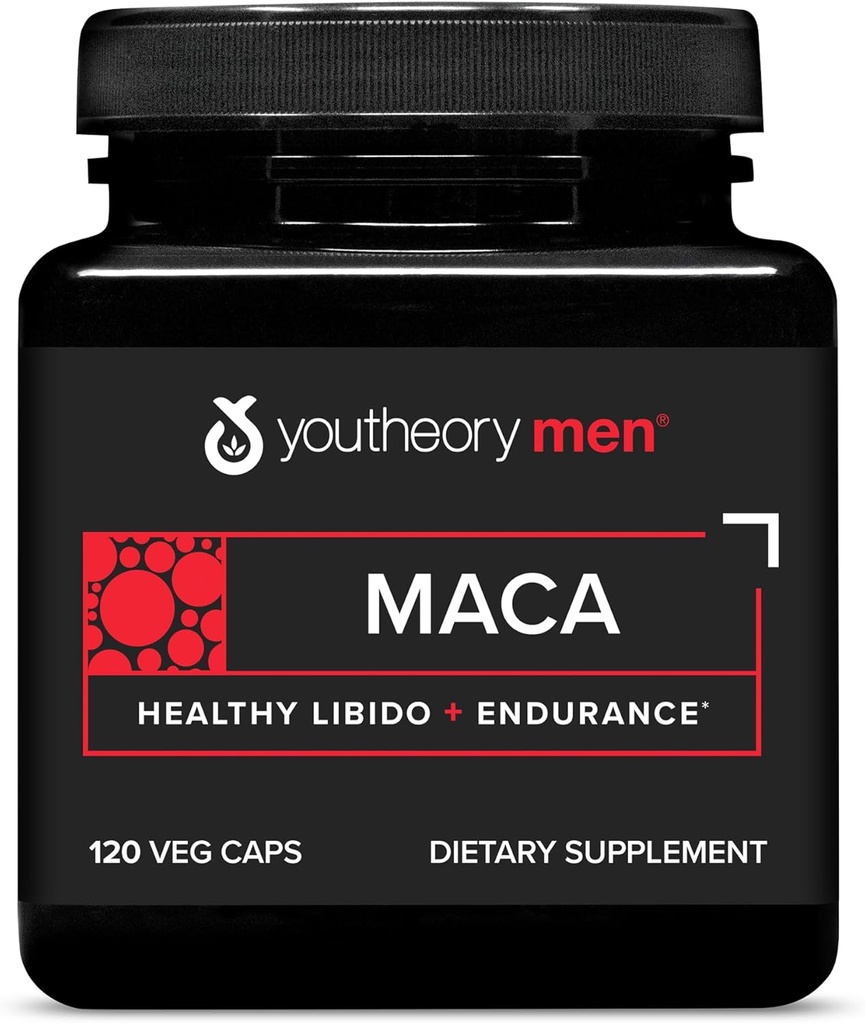 Youtheory Men's Maca - Vegan Maca Supplement for Men - Supports Energy, Stamina & Endurance* - Dairy, Soy & Gluten Free - 120 Vegetable Capsules 2