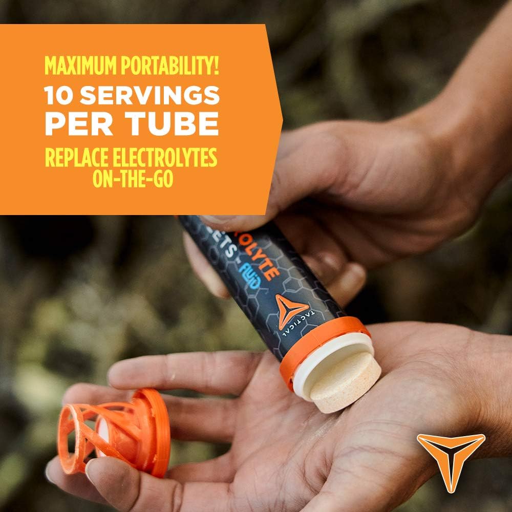 Fluid Tactical- Effervescent Hydration Tablets, Electrolyte Replacement & Dehydration Prevention, 4 Pack, 40 Tablets (Grape) 3