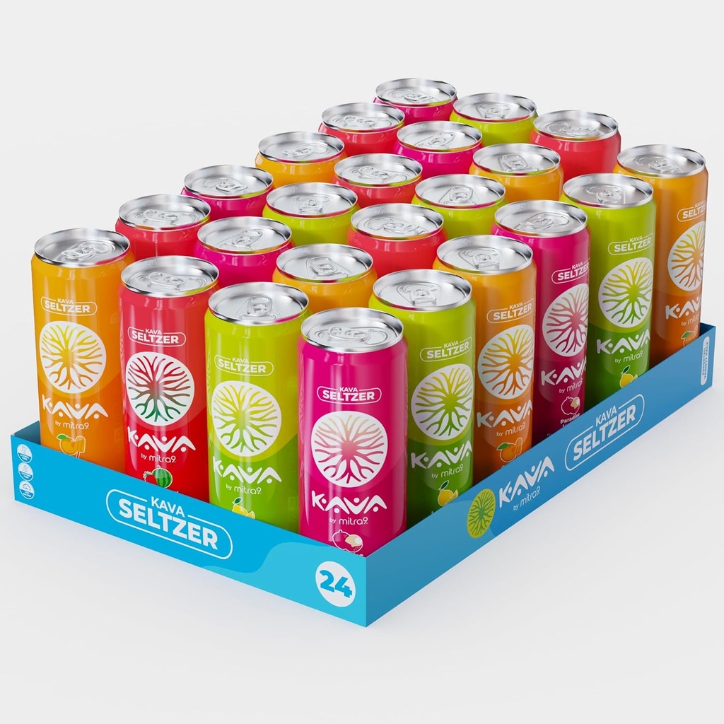 MITRA-9 Botanical Beverages - Kava Drink Flavor Variety Pack With Kava Root Extract - Mood Enhancer - Plant Based - Promotes Natural Calm & Clarity (12 Fl. Oz) (24) 2