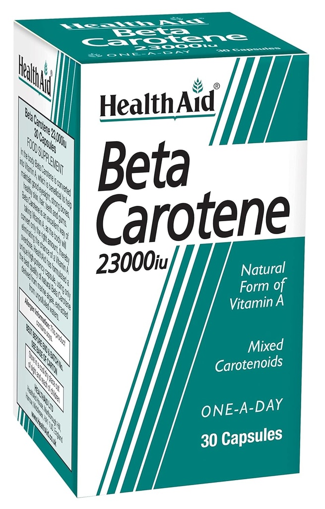 Health Aid Beta-Carotene (Natural) 15mg 30 Capsules 2