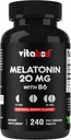 Melatonin 20 mg - 240 Fast Dissolve Tablets - Drug Free - Natural Berry Flavor - Vegetarian, Non-GMO, Gluten Free 240 Count (Pack of 1) (240 Count (Pack of 1)) 2