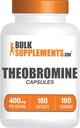BulkSupplements.com Theobromine Capsules - Theobromine Supplement, Nootropic Supplement, Theobromine 400mg - Brain & Energy Support - Gluten Free, 1 Capsule per Serving, 180 Capsules 2