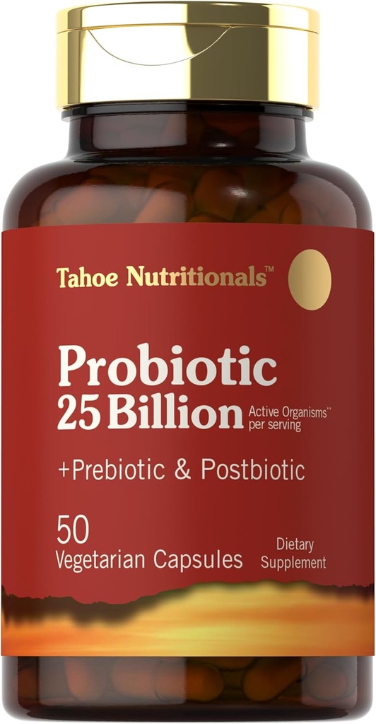 Tahoe Nutritionals Prebiotic, Probiotic & Postbiotic | 25 Billion CFU | 50 Powder Pills | Men and Women's Digestive Health | Vegetarian and Non-GMO Supplement 2