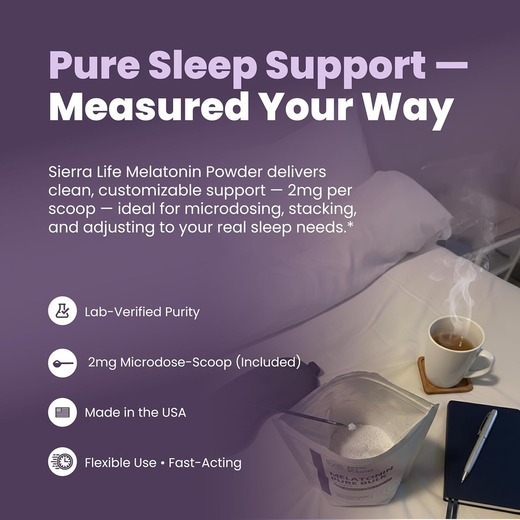 Melatonin | Natural Sleep Aid Bulk Powder | Custom Dose 2mg - 5mg Replace Capsules (100g - 50,000 Doses) 3