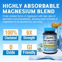 Magnesium Complex Supplement 6 in 1, 1160mg Chelated Magnesium for Max Absorption, Help with Better Sleep, Relaxation & Nerve Calm, 240 Vegan Capsules, Non GMO & Gluten Free 3