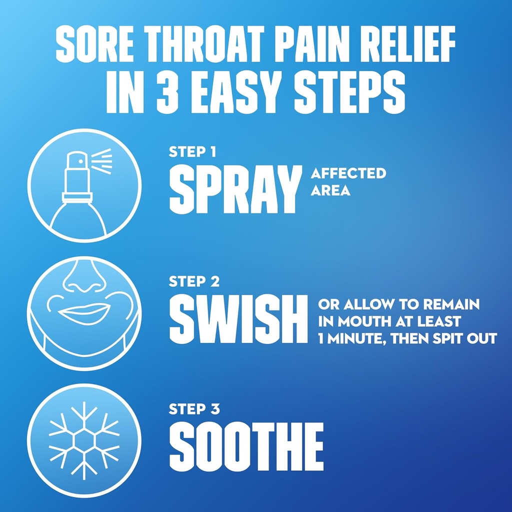 Mucinex Instasoothe Sore Throat Spray for Oral Pain Relief, Throat Numbing Spray with Benzocaine & Menthol Starts to Work on Contact, Cherry Flavor, 3.8 Fl Oz 6