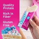 Quest Nutrition Birthday Cake Protein Bars, 20g Protein, 1g Sugar, 4g Net Carbs, Gluten Free, Keto Friendly, 12 Count 4