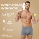 Battewa Cotton Incontinence Underwear for Men Light Protective Boxer Brief Leak Proof Underwear for Bladder Leakage 50ml 6