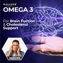 Omega 3 Fish Oil 1000mg – EPA 180mg DHA 120mg – Omega 3 Fatty Acids Supplement – Heart, Eye & Joint Support – 60 Softgels – Hallusa Natural 4