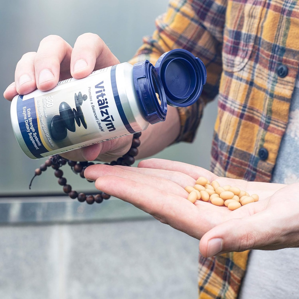 Proteolytic Systemic Enzymes Liquid Gel Capsules with Serrapeptase, Immune and Joint Support, Natural Ache Relief Plus Fertility Supplement (360 Capsules) 5