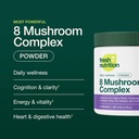 Fresh Nutrition Organic 8 Mushroom Complex Powder - Lion's Mane, Reishi, Cordyceps, Chaga, Enokitake, Turkey Tail, Maitake, and Oyster Mushrooms 3