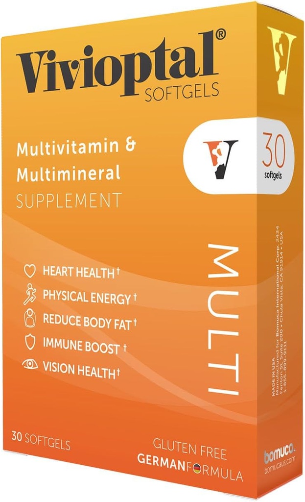Vivioptal Multi 30 Softgels, Multivitamin & Multimineral, Gluten Free, German Formula 2