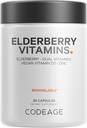 Codeage Elderberry Vitamins - Organic Fermented Elderberry Blend, Vitamin C from Ascorbic Acid & Organic Acerola Cherries, Vitamin D3, Zinc, Sambucus Berries - 90 Capsules 2