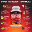 Ceylon Cinnamon, Turmeric, Apple Cider Vinegar, Ginseng, Aloe Vera, Berberine Plus Banaba, Ginger Root - 180 Count 3