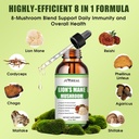 Lions Mane Liquid - Brain Support, Energy, Memory & Focus - Sugar & Alcohol-Free Lions Mane Supplement - 2 Fl OZ, 2 Month Supply 4