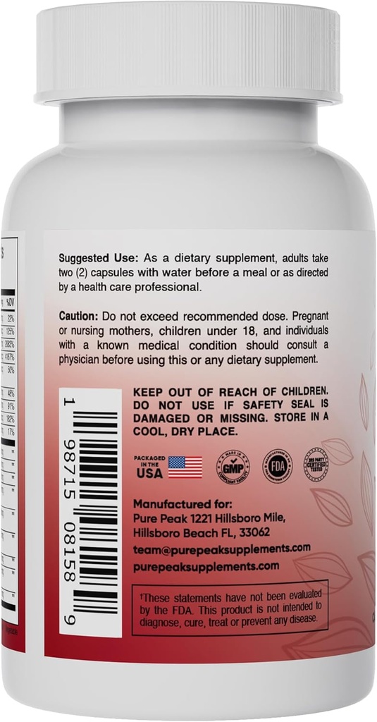 Thyroid Support Supplement- Metabolic Function, Energy & Focus, Mood Enhancer - Iodine from Kelp, Ashwagandha, Vitamin B12, Inositol, Ginseng, Magnesium - 60 Capsules for Men & Women 4