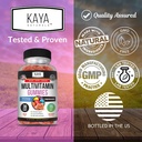 Kaya Naturals Adult Multi Vitamin Gummy, Biotin, Vitamin A, B-12, C & E, Including Zinc, Folic Acid, Strawberry Flavor - Gluten-Free Multivitamins Sweet Adult Gummies 5