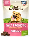 Pet Naturals Daily Probiotic for Dogs, 120M CFUs - Pre and Probiotics for Dogs Digestive Health, Gut Health, Immune Support, Diarrhea, Allergies and Itching - 60 Chews, Duck Flavor 2